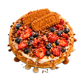 Waffle con helado